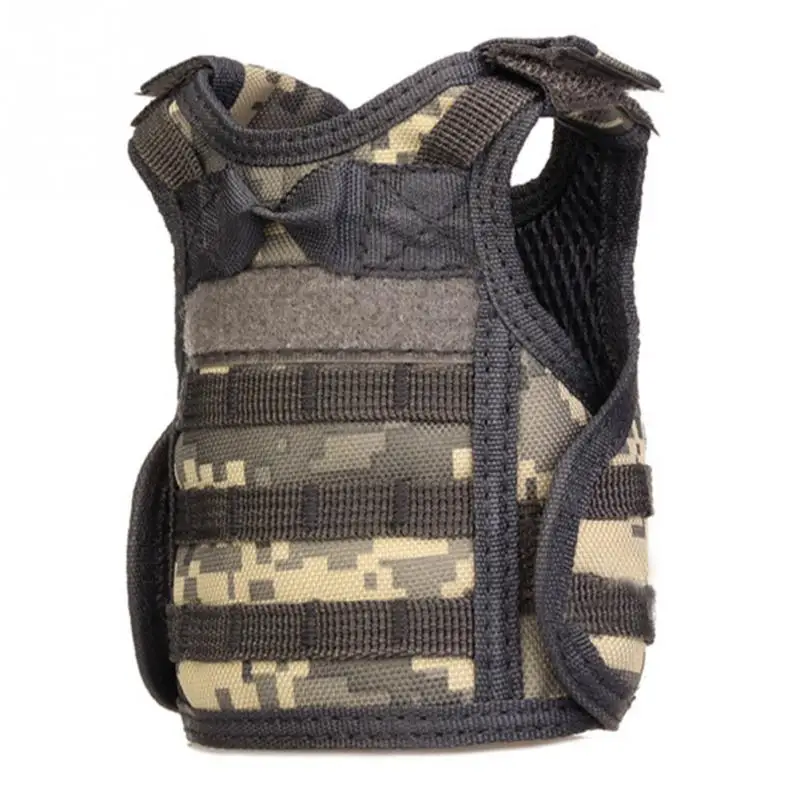 Тактический жилет слой Военная бутылка пива набор мини Molle жилет охотничья бутылка напиток набор регулируемые плечевые ремни