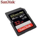 Оригинальная карта памяти SanDisk SD Extreme Pro 95 МБс. SD карта 32 Гб Sandisk карта памяти U3 V30 флэш-карта для 4kHD камеры в розничной упаковке