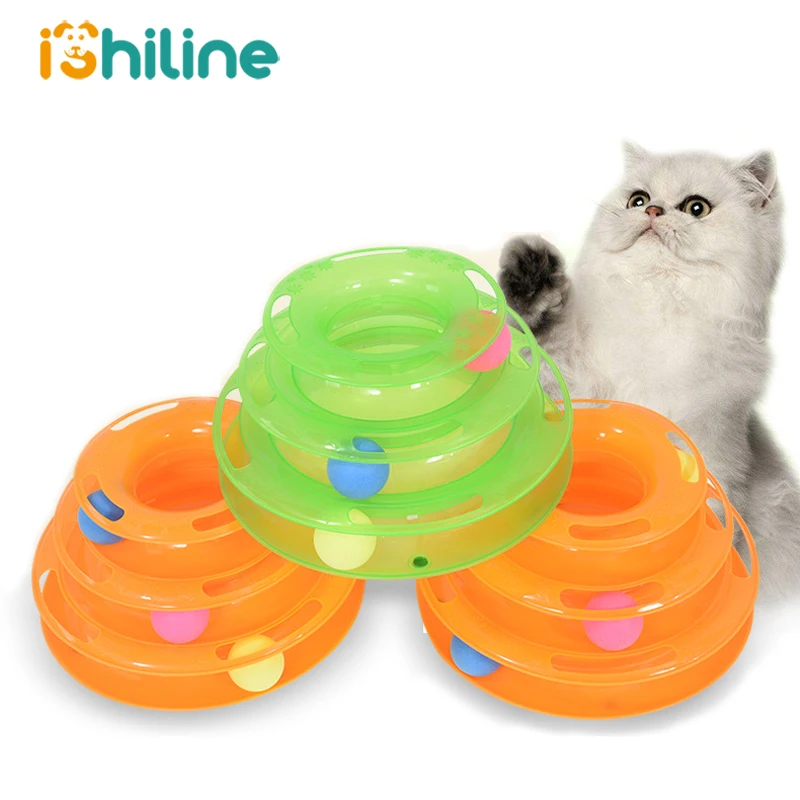 

3 Levels Cats Toy Tower Tracks Cat Toys Interactive Cat Intelligence Training Amusement Plate Tower Pet Products Cat Tunnel