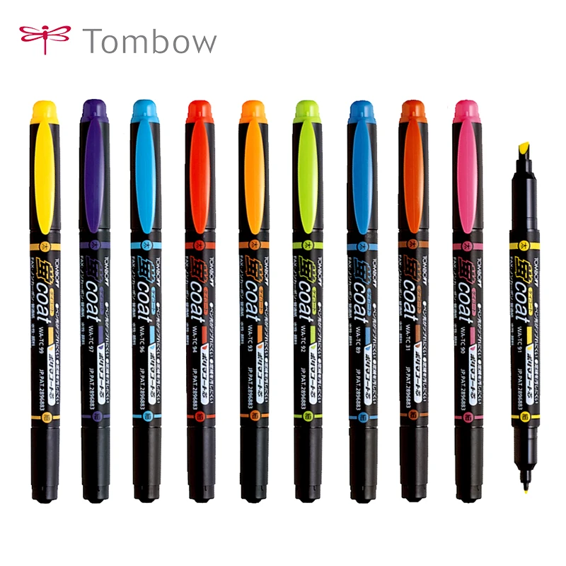 TOMBOW пальто художественные маркеры 5/10 цветов с двойной головкой хайлайтер двойной маркер набросок рисунок дизайн японские художественные принадлежности