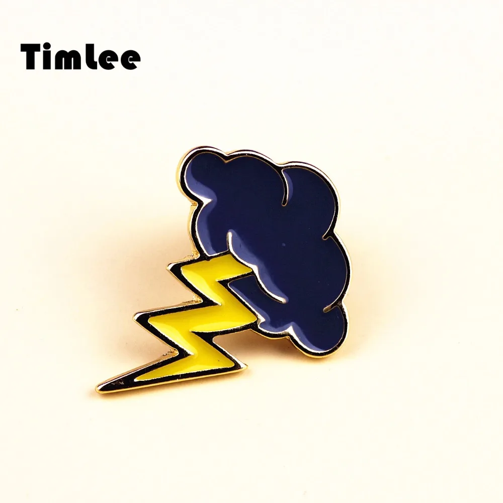 

Timlee X246 Cartoon Lightning Dark Clouds Metal Brooch Pins Gift Wholesale