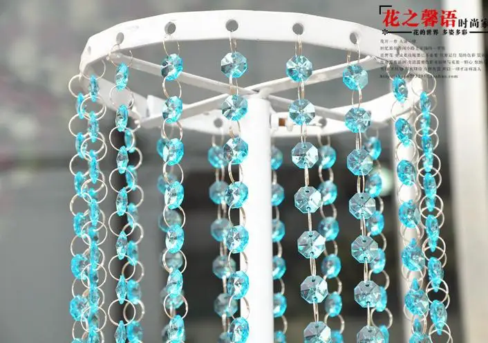 Ожерелье из хрустального жемчуга 50 м/лот 14 мм Восьмиугольная Акриловая бусина