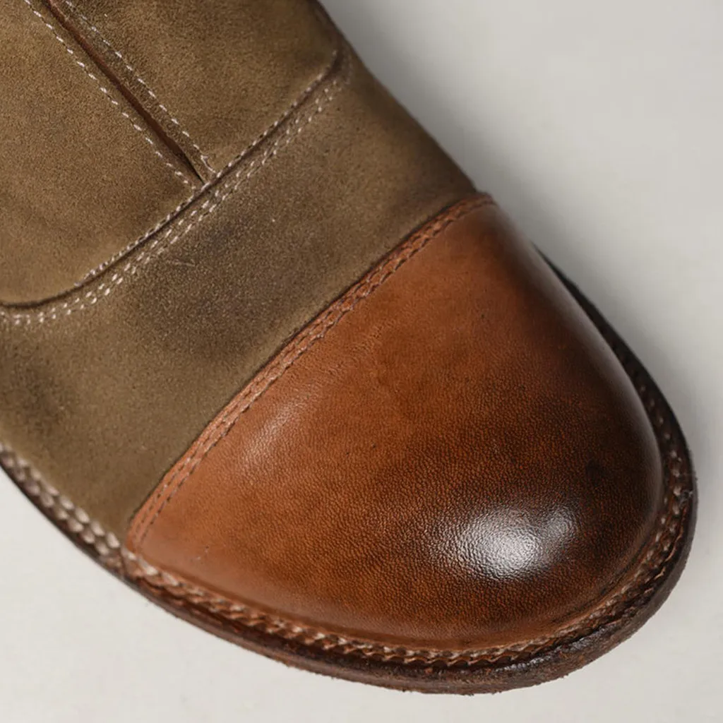 Женские тонкие туфли в стиле ретро обувь на низком каблуке с круглым носком chaussures