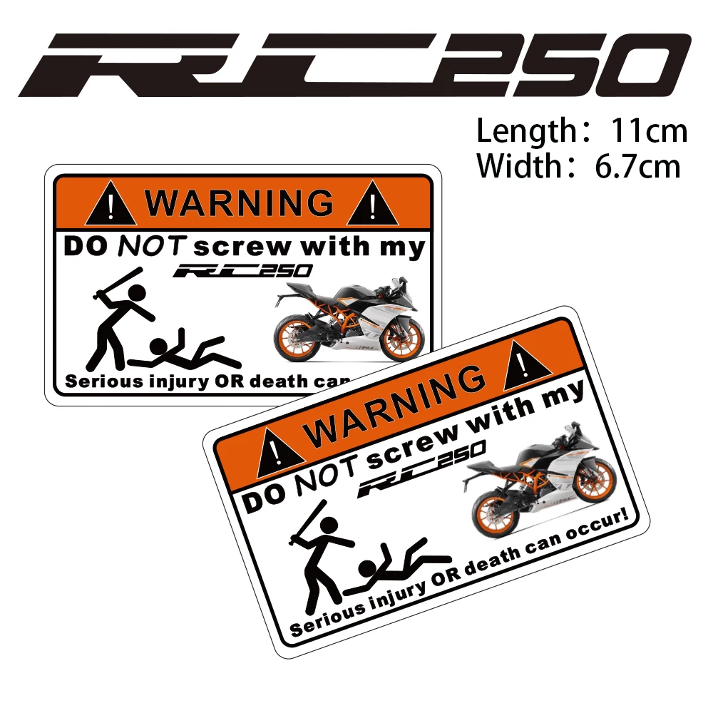

KODASKIN Motorcycle Cheap 2D Creative Warning Sticker Decal for RC250