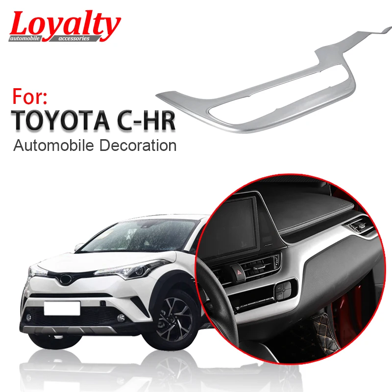 Чехол для Toyota C HR 2017 2018 2019 ABS Matte Center Control Switch Panel Decoration Cover Trim Car Accessories|Хромирование| |