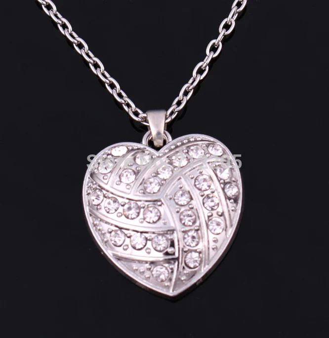 Новое поступление 10 шт. в партии модное с родиевым покрытием большие сердца