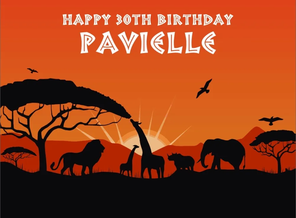 

custom african safari animal tree birthday themed backdrops High quality Computer print party photo studio background