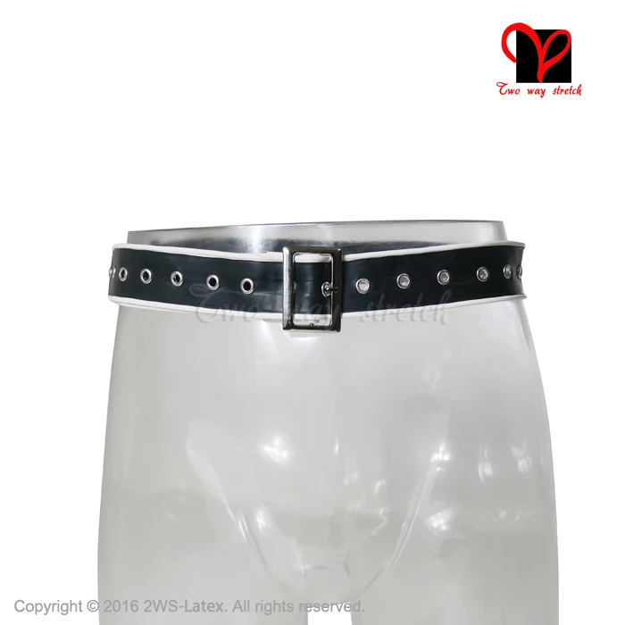 Ремень из латекса регулируемый пояс с металлической пряжкой на бедрах брюки