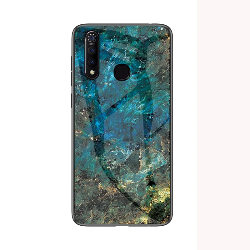 ДЛЯ VIVO Z1 Pro Чехол мраморный узор гладкая задняя крышка из закаленного стекла для