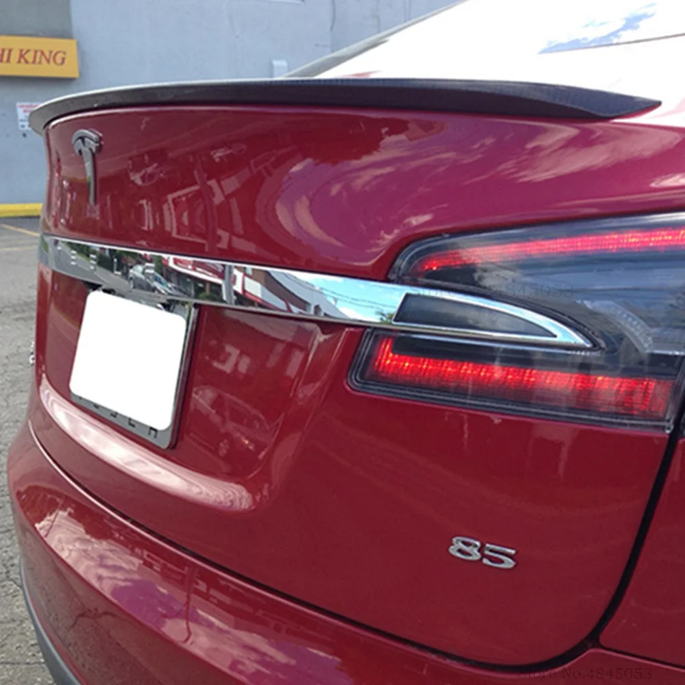 AITWATT для Tesla Model S 4 Двери Седан карбоновое волокно задний спойлер 2014 2015 2016 2017