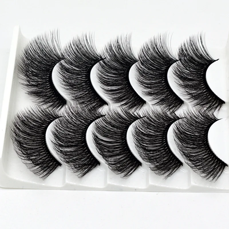 

NEW5 pairs Crisscross natural false eyelashes fake lashes long makeup 3d mink lashes eyelash extension mink eyelashes for beauty