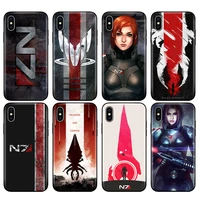 black tpu case for iphone 5 5s se 2020 6 6s 7 8 plus x 10 case silicone cover for iphone xr xs 11 pro max case n7 mass effect