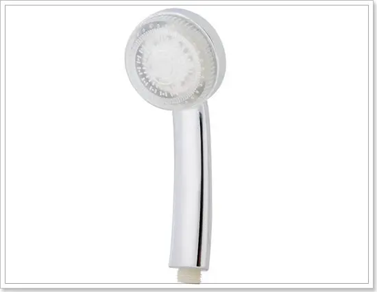 08A10 Temperature Sensor Color Changing 15 LED Showerhead (Silver) water fall chrome faucet|faucet light|sensor nightfaucet supplies |