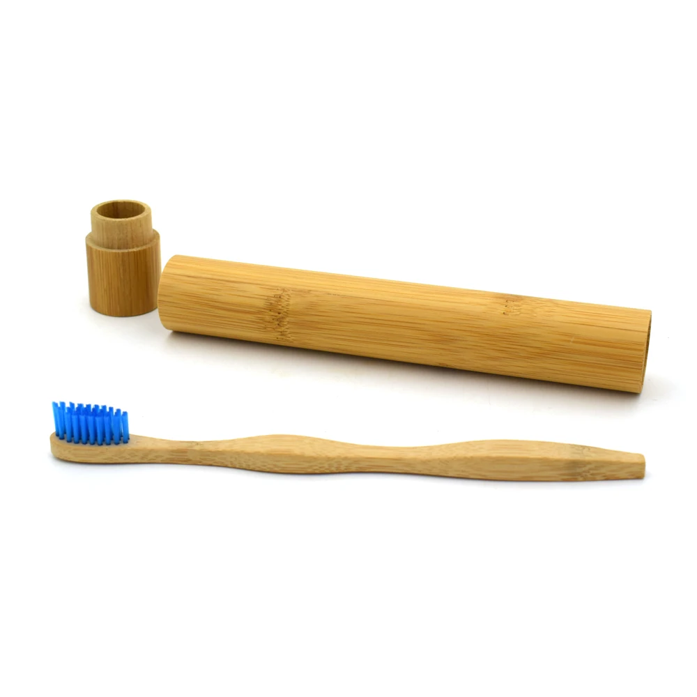 New Arrived Bamboo Handle Charcoal Toothbrush Nylon Toothbrushes For Home Hotel Travel Adults+Bamboo Tube Portable Packing | Красота и