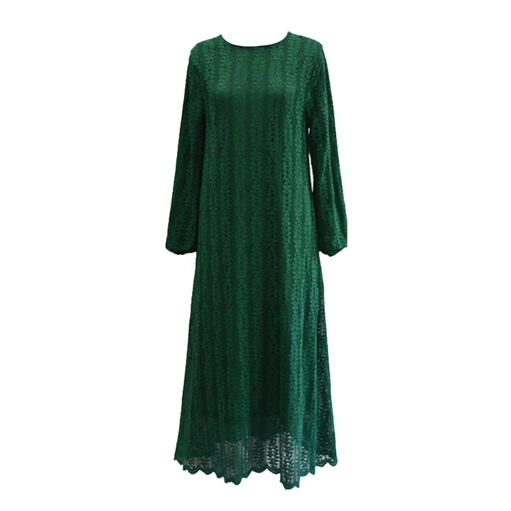 Винтажное женское платье из полиэстера исламское мусульманское с длинным