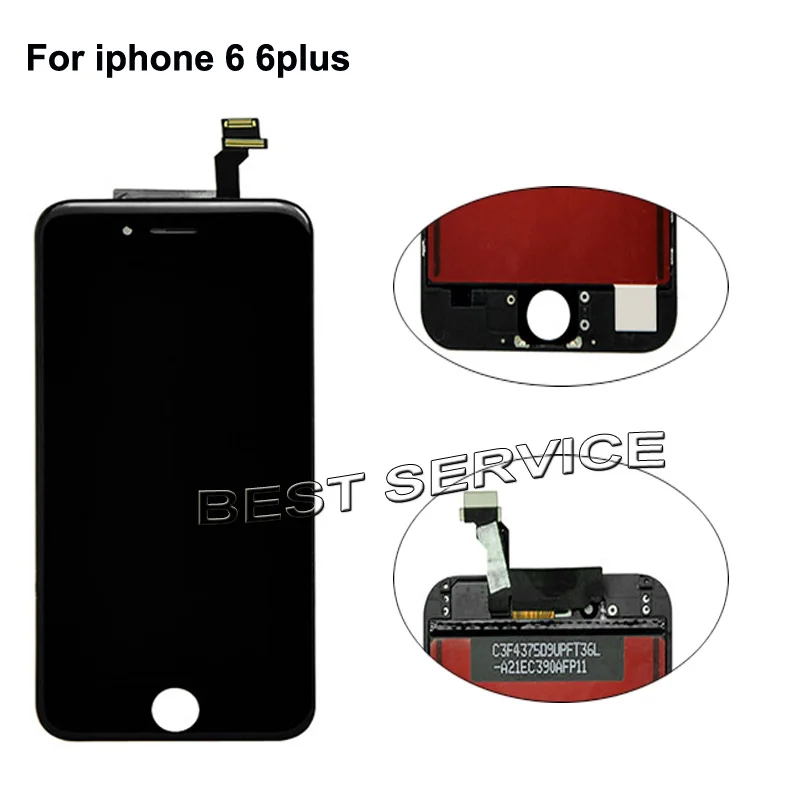 ЖК-дисплей для iPhone 5S 6 6s 6plus plus сенсорный экран с дигитайзером в сборе iphone черный