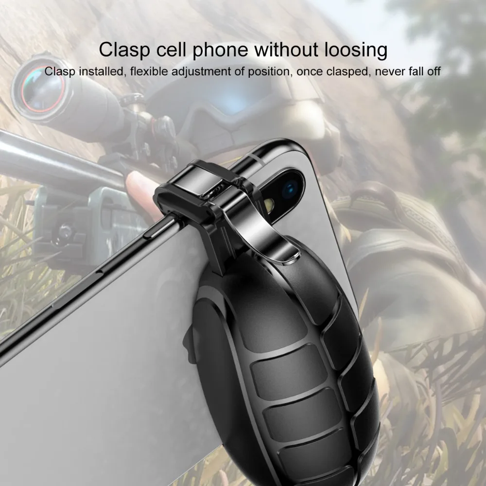 Baseus Pubg Controller Mobile Trigger for iPhone XR L1 R1 Shooter Fire Button Gameped Joystick Android Phone | Электроника