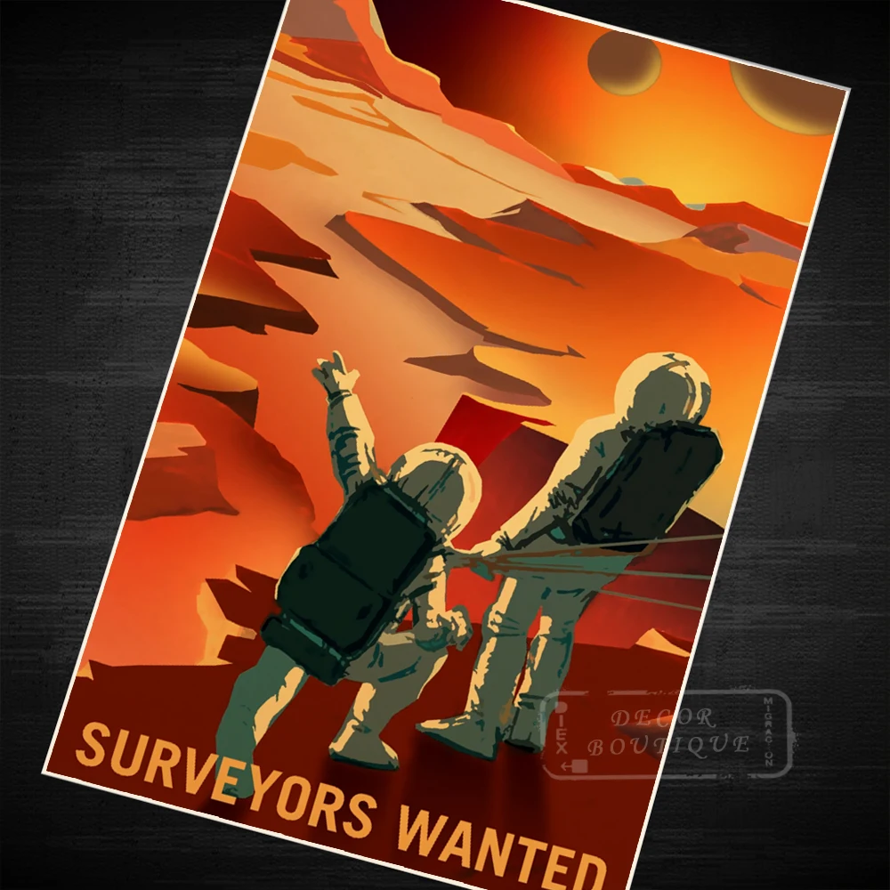 Классические комиксы SURVEYORS WANTED Mars винтажный постер Ретро декоративный настенный