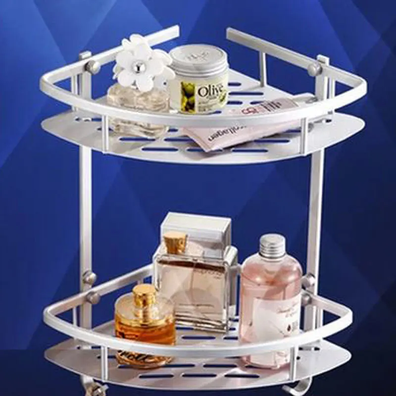 Аксессуары для ванной комнаты/двухслойная полка комнаты Настенная алюминиевая