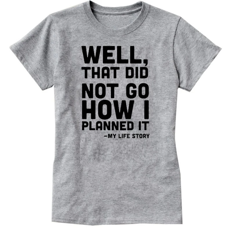 Забавная футболка с надписью I PLANNED IT Humor женские футболки летние Tumblr высшего