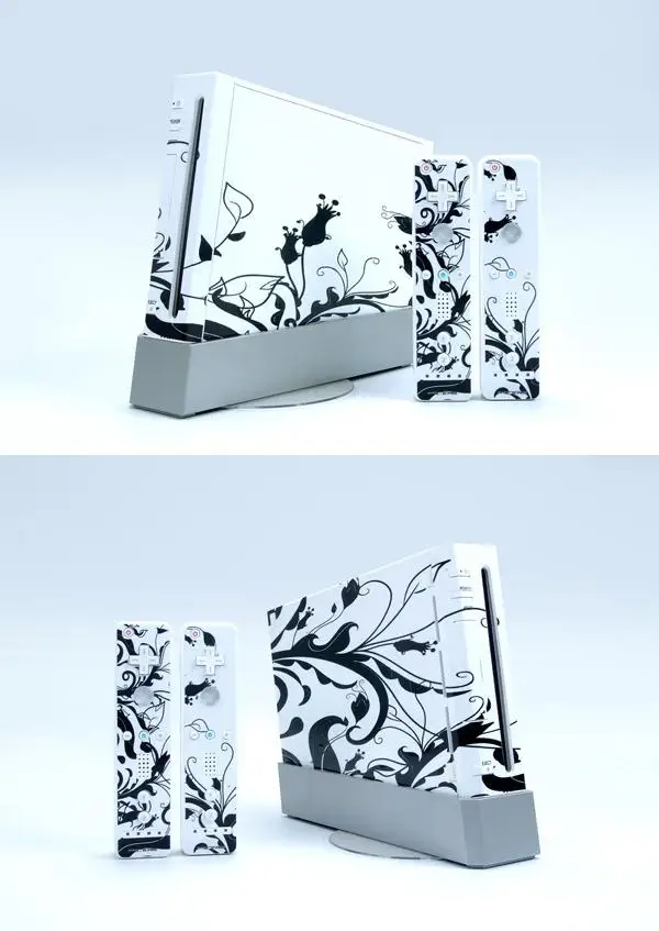 Черно белая виниловая защитная пленка 057 для Nintendo консоль и контроллера|protector