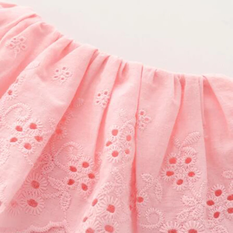 Милая рубашка для маленьких девочек осенняя кружевная блузка с оборками и