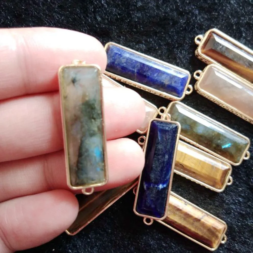 10 шт. соединители из натурального камня для изготовления ювелирных изделий