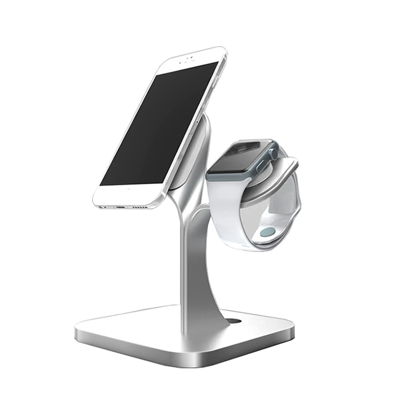 Телефон часы держатель Подставка для Apple Watch iPhone 40 44 38 42 Подставка для зарядки Нескользящая алюминиевый сплав Dali художественное украшение