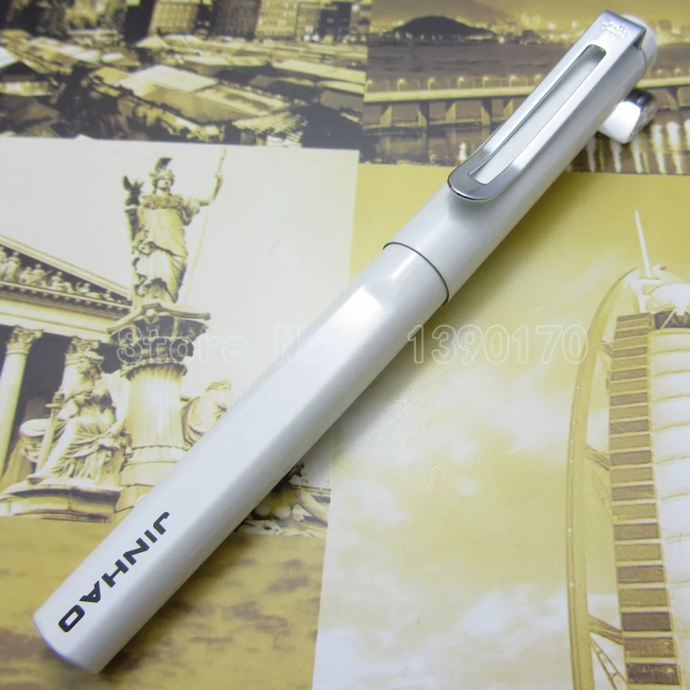 Jinhao Средний Перьевая ручка черный белый красный синий зеленый золотой матовый черный желтый опционально J32H77