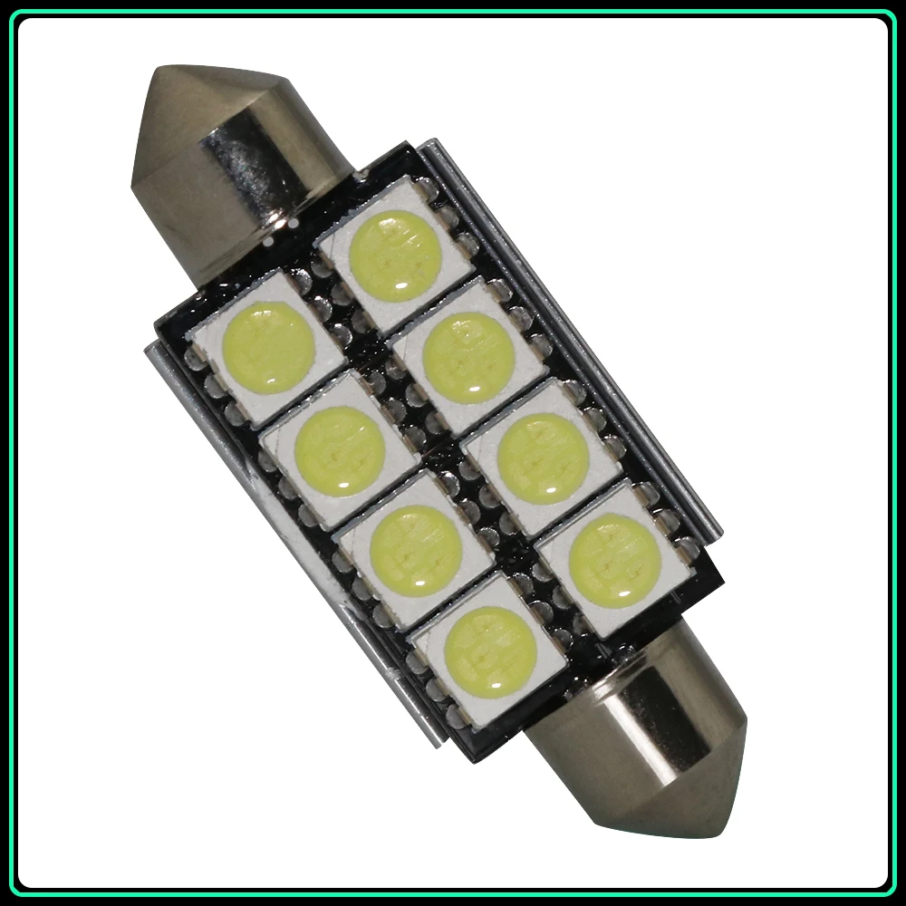 2шт 41 мм 42 C5W C10W canbus без ошибки Festoon 8 SMD led 5050 автомобильный номерной знак авто