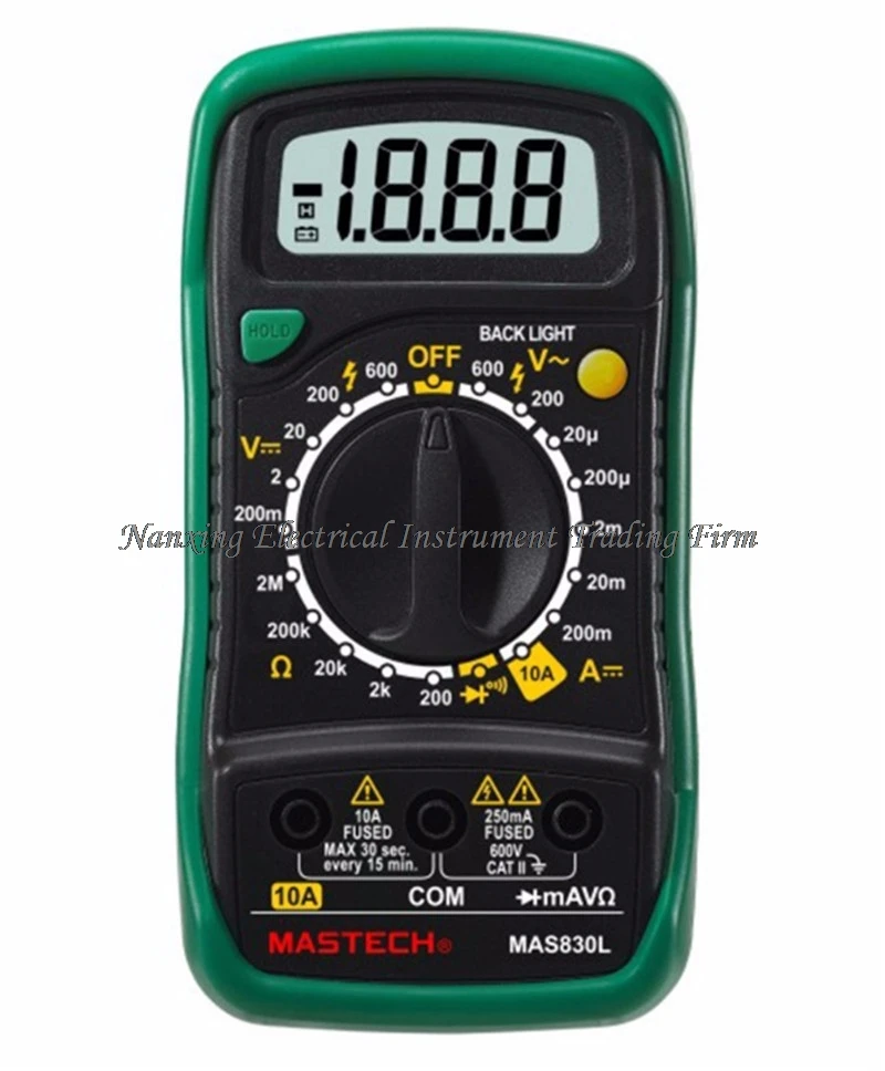 Портативный Цифровой Мультиметр MASTECH MAS830L с ЖК дисплеем мини Измеритель