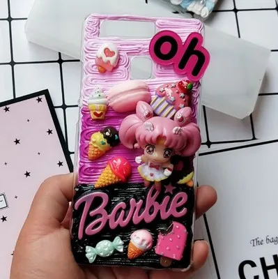 Sailor Moon color M 3D чехол ручной работы для samsung S10 plus S9/S8+ кремовый Сейлор Мун чехол для телефона «сделай сам» Galaxy Note 8/9 заказной крем конфетный подарок для девочки - Цвет: Sailor Moon color M