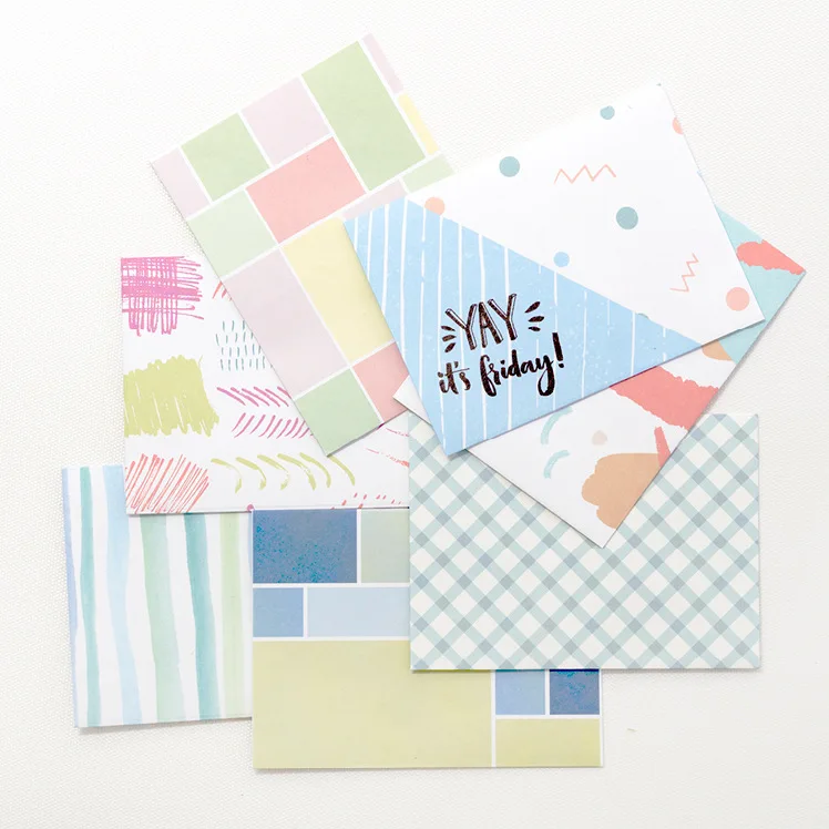 12 шт./компл. мини конфеты цветные конверты радужные для заметок корейские