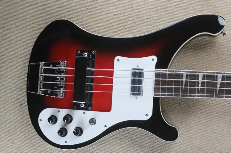 Подлинная Ricken backer 4 струны бас Винтаж sunburst высокое качество хорошее хромовое