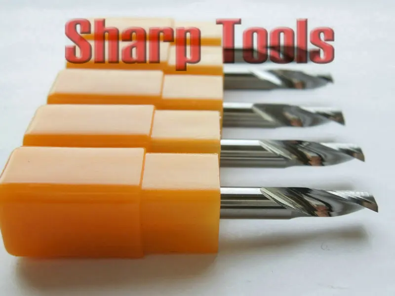 5 шт. 4*8 мм Одиночная флейта спиральная фреза карбида вольфрама концевые фрезы для