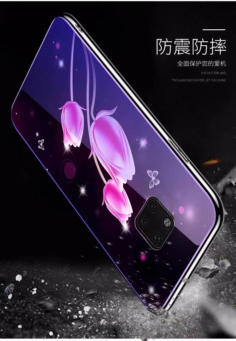 Мягкий силиконовый чехол для huawei mate 20 Pro+ жесткое закаленное стекло bluelight, защитный чехол на заднюю панель для huawei mate 20 20pro