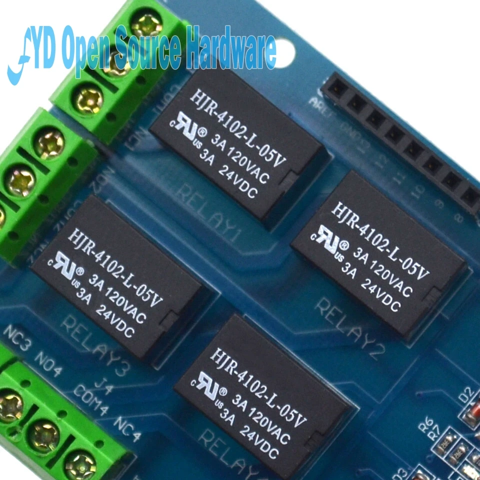 4 канала 5 в Релейный Щит Модуль четыре щит управления каналами реле для
