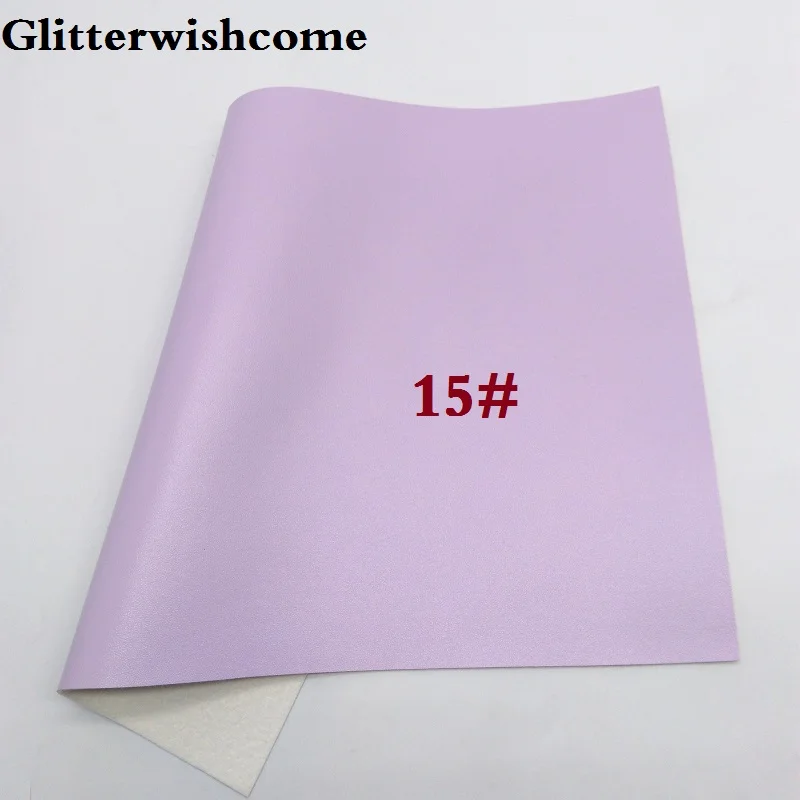 Glitterwishcome 21X29 см A4 размер винил для бантов наппа кожа Fabirc искусственная кожа листы для бантов, GM197A - Цвет: 15