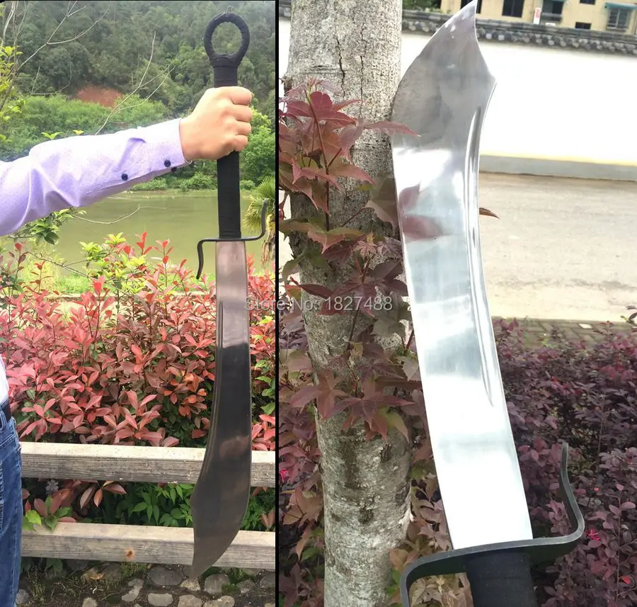 Острый нож ручной работы KungFu Broadsword DaDao с лезвием из высокоуглеродистой стали