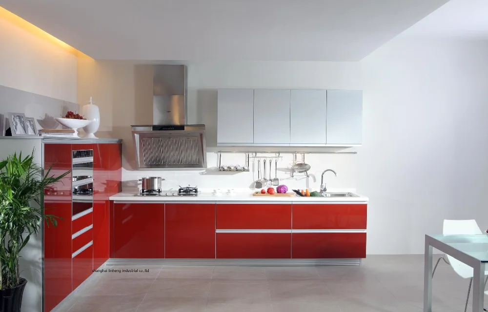 Высокий глянец/лак кухонный шкаф mordern (LH LA061)|lacquer kitchen cabinet|kitchen cabinetlacquer cabinet |