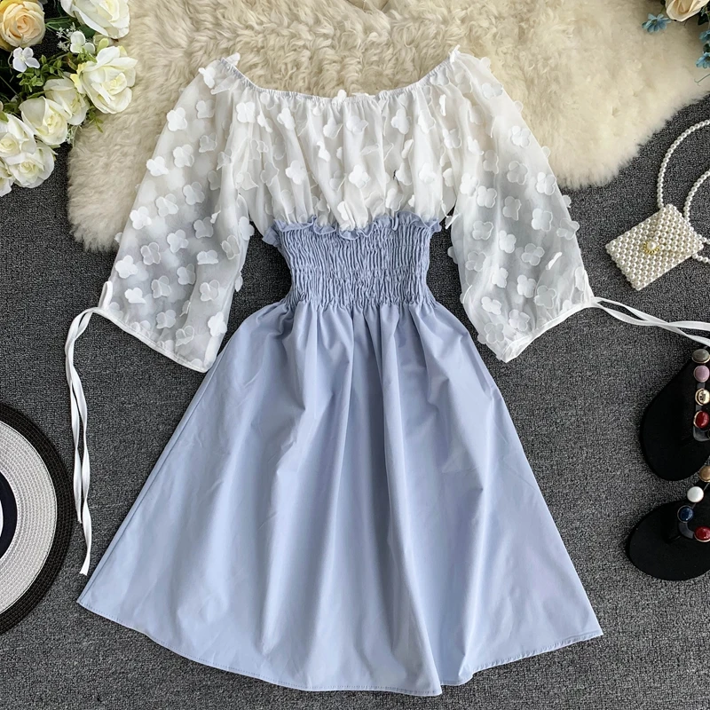 Летние женские платья 2019 сексуальное женское Сетчатое платье с вырезом лодочкой