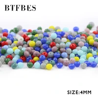 btfbes ab faceted 4mm 100pcs artificial ceramic crystal flat round austrian loose beads for jewelry diy necklace bracelet making