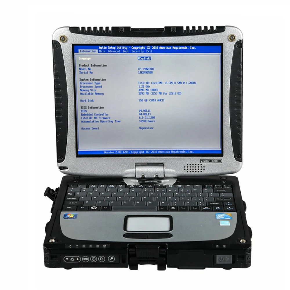 

Military Toughbook CF19 laptop installed software activated well for MB SATR C4 M6 VAS6154 5054 VOCOM ICOM car truck Diagnostic