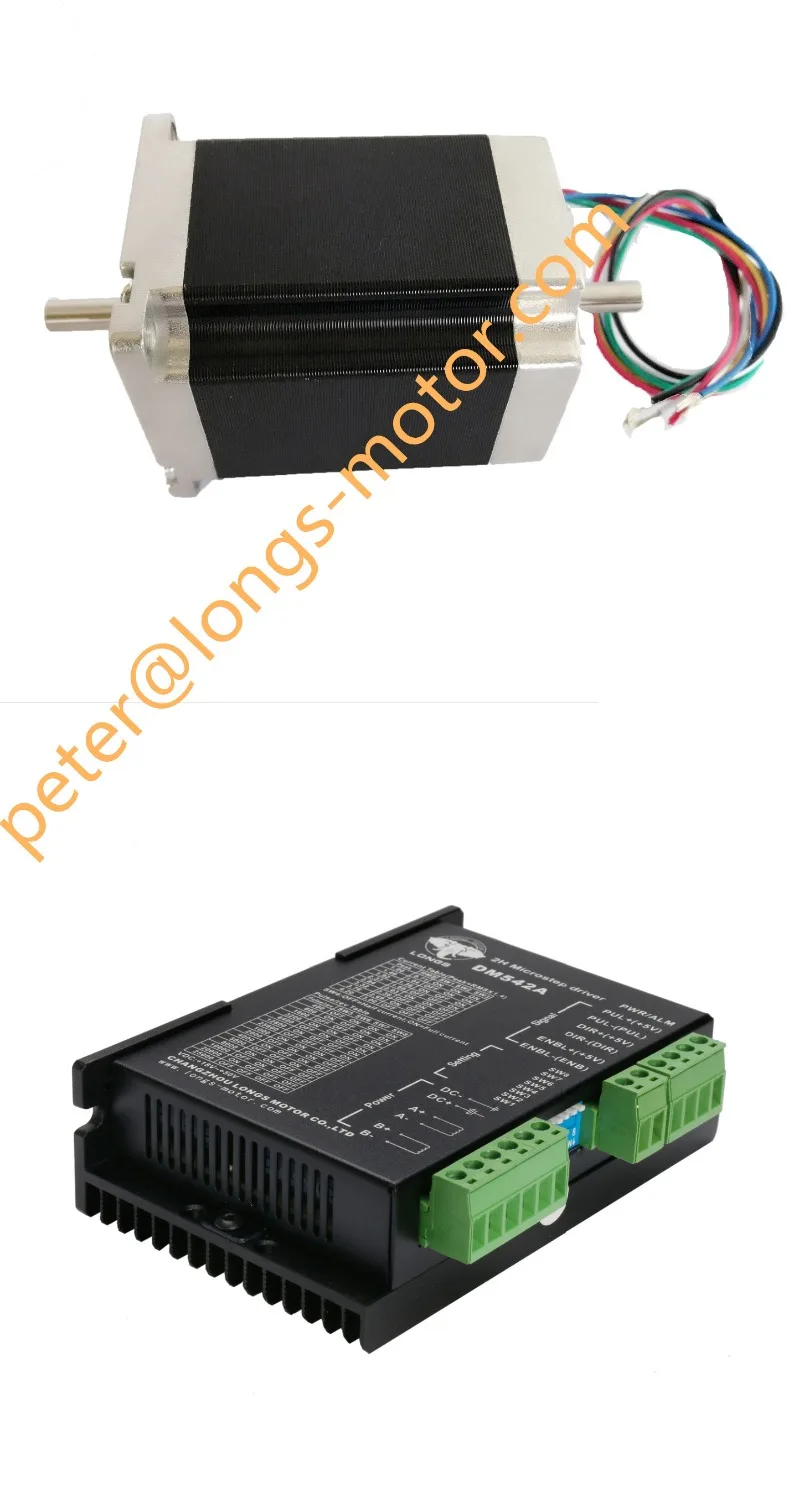 DE SHIP & EU Free! LONGS 1 Ось шаговый двигатель Nema23 56 мм 185oz in 2.0A 6 свинцовый Двойной Вал