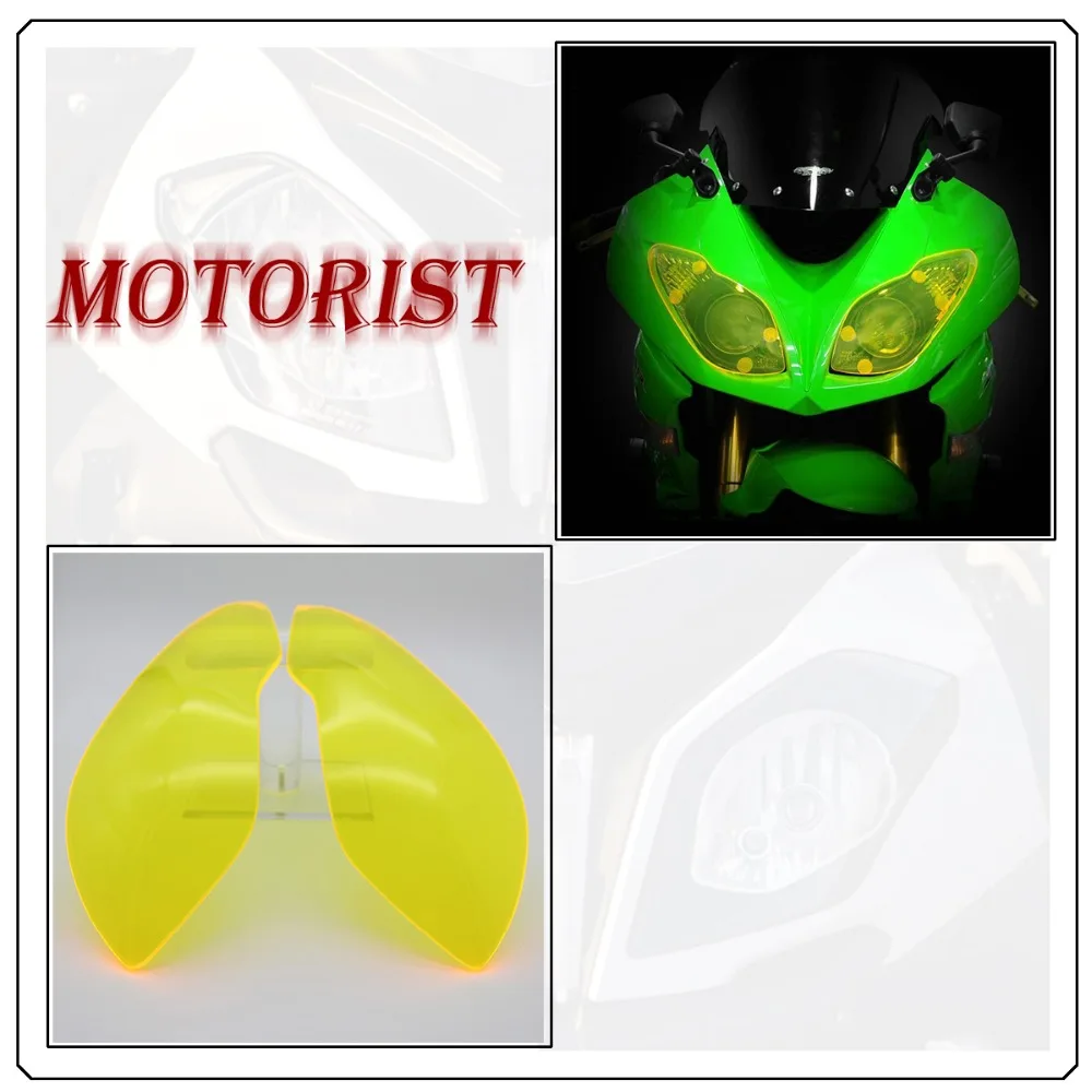 

motorist High Quality Motorbikes ABS Headlight Protector Cover Screen Lens For Kawasaki ZX-6R ZX6R 2009-2018