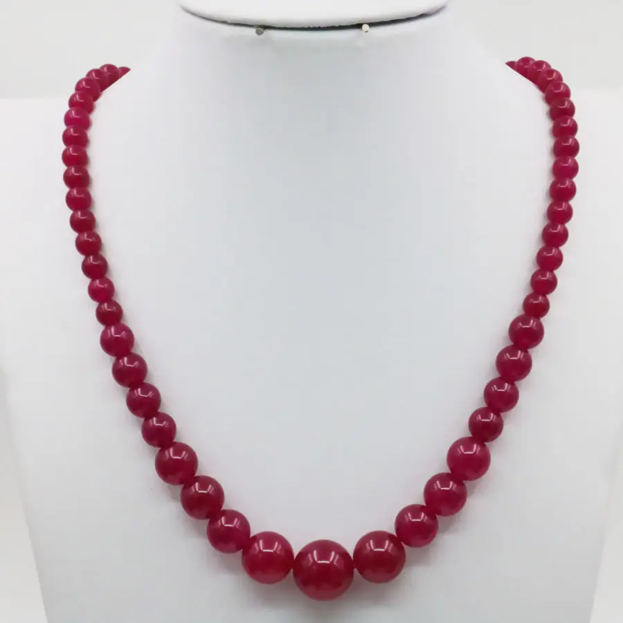 necklace 6-14 мм красный сердолик камни шары подарки ожерелье с башней цепь Серьги Наборы Круглый бисер ювелирные изделия изготовление подарки аксессуары 18 дюймов - Окраска металла: necklace
