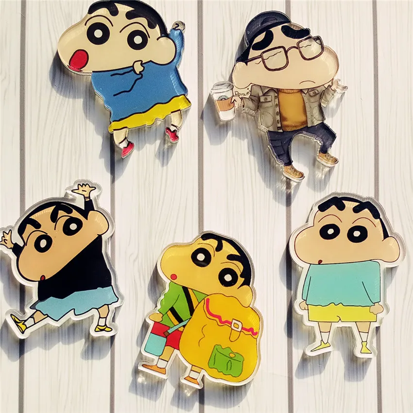 1 шт. хит продаж милая акриловая брошь из мультфильма &quotАмин&quot значки Crayon Shin chan