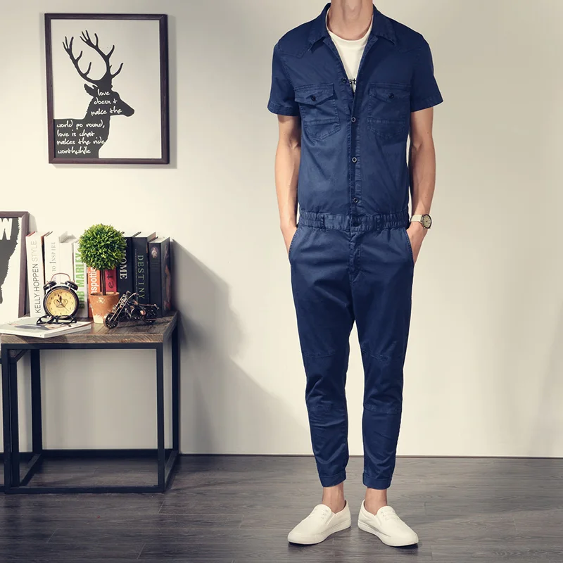 2018 модный мужской винтажный повседневный комбинезон боди облегающий тренд для