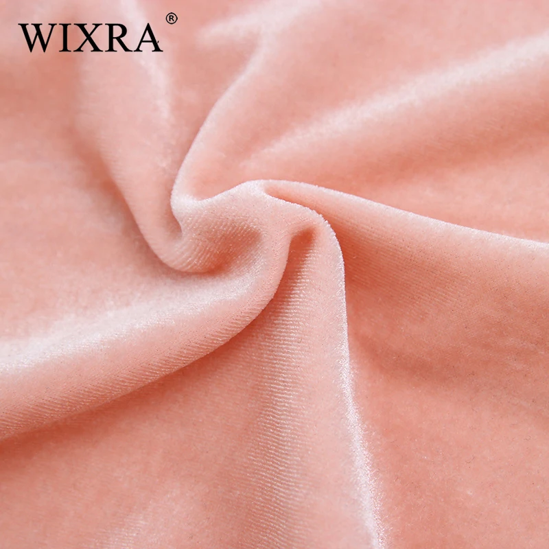 Женская облегающая блузка Wixra велюровая на бретельках однотонная|Топы| |