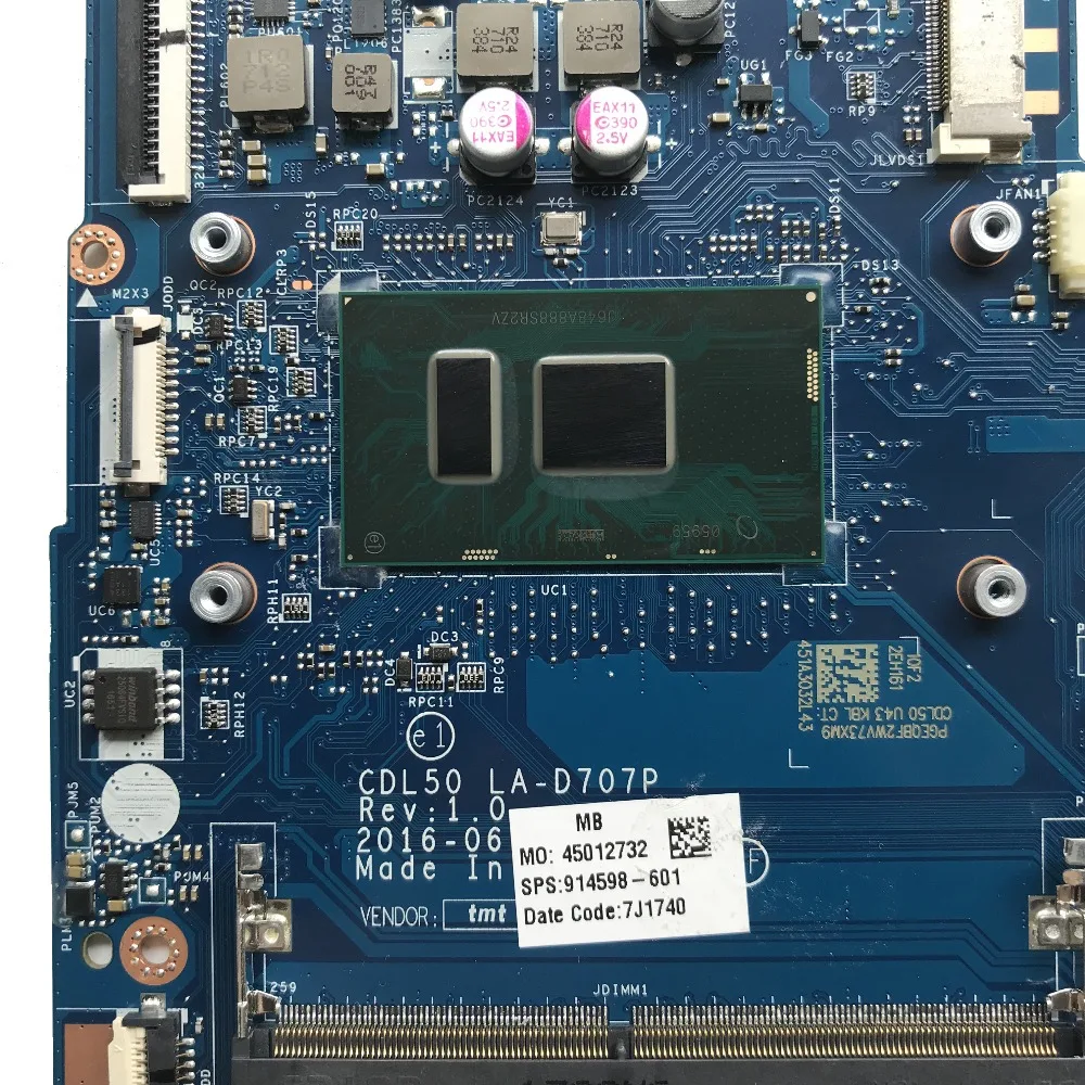 Для HP 15 AY AY198NR Материнская плата ноутбука LA D707P 914598 601 501 001 аккумулятор большой